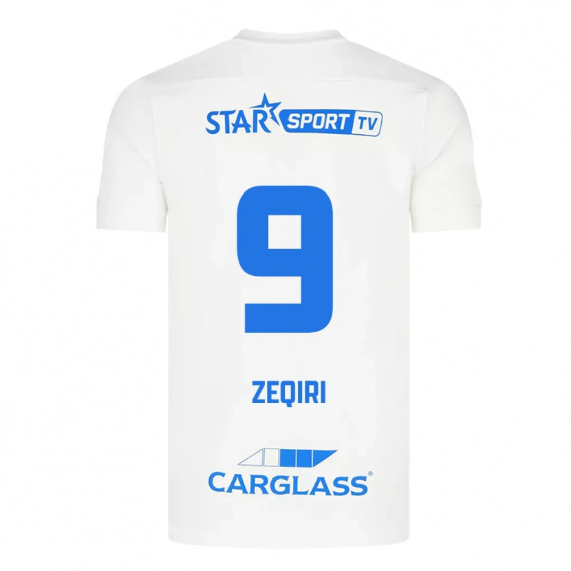 Danxen Herren Andi Zeqiri #9 Weiß Blau Auswärtstrikot Trikot 2025/26 T-Shirt Österreich