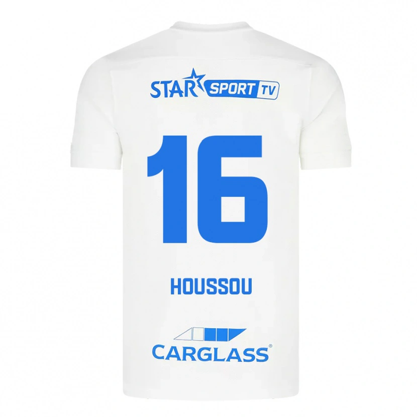 Danxen Herren Josué Houssou #16 Weiß Blau Auswärtstrikot Trikot 2025/26 T-Shirt Österreich
