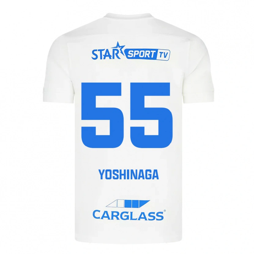 Danxen Herren Yumeki Yoshinaga #55 Weiß Blau Auswärtstrikot Trikot 2025/26 T-Shirt Österreich