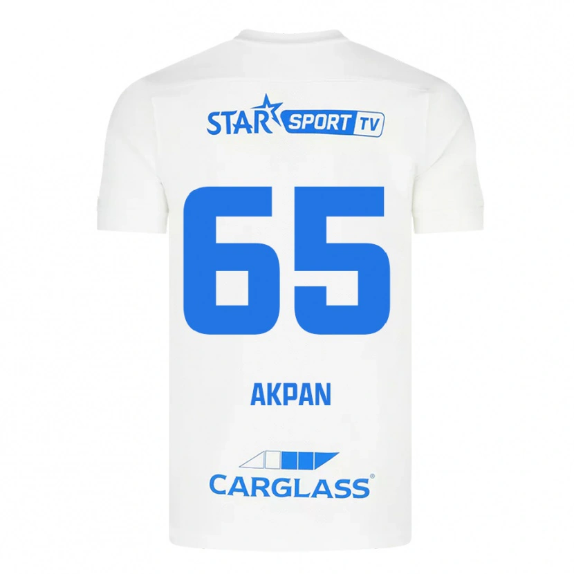 Danxen Herren Christian Akpan #65 Weiß Blau Auswärtstrikot Trikot 2025/26 T-Shirt Österreich