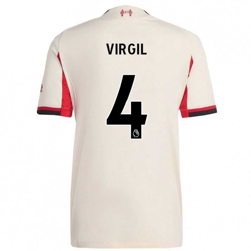 Danxen Herren Virgil Van Dijk #4 Weiß Schwarz Auswärtstrikot Trikot 2025/26 T-Shirt Österreich