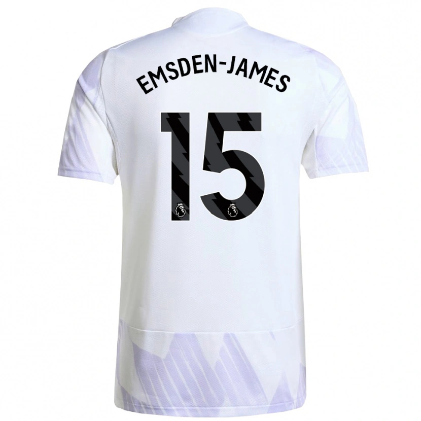 Danxen Herren Harley Emsden-James #15 Weiß Lila Lila Auswärtstrikot Trikot 2025/26 T-Shirt Österreich