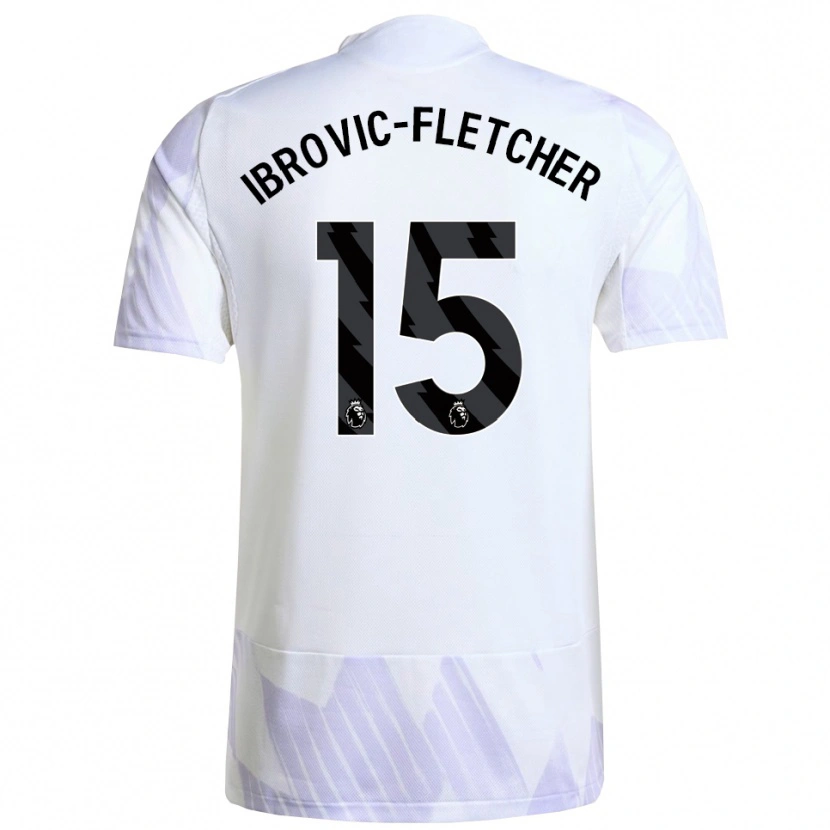 Danxen Herren Edward Ibrovic-Fletcher #15 Weiß Lila Lila Auswärtstrikot Trikot 2025/26 T-Shirt Österreich