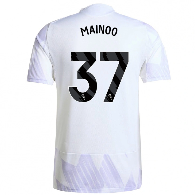 Danxen Herren Kobbie Mainoo #37 Weiß Lila Lila Auswärtstrikot Trikot 2025/26 T-Shirt Österreich