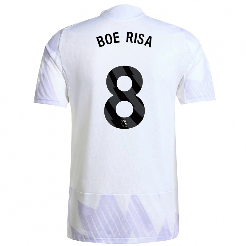 Danxen Herren Vilde Boe Risa #8 Weiß Lila Lila Auswärtstrikot Trikot 2025/26 T-Shirt Österreich