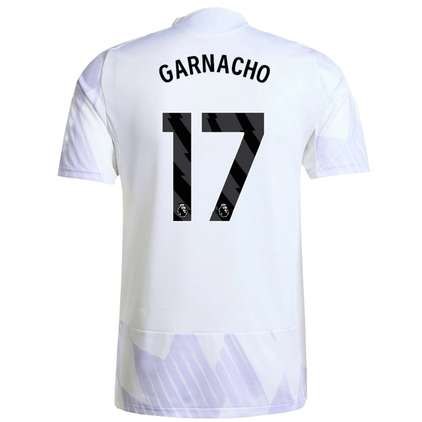 Danxen Herren Alejandro Garnacho #17 Weiß Lila Lila Auswärtstrikot Trikot 2025/26 T-Shirt Österreich