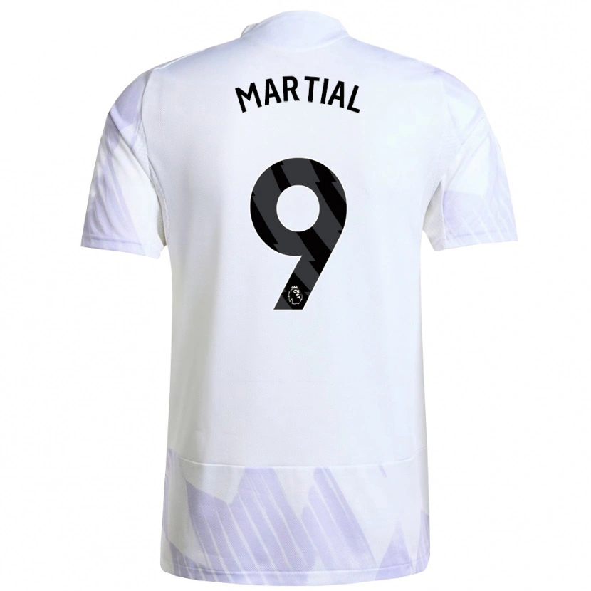 Danxen Herren Anthony Martial #9 Weiß Lila Lila Auswärtstrikot Trikot 2025/26 T-Shirt Österreich