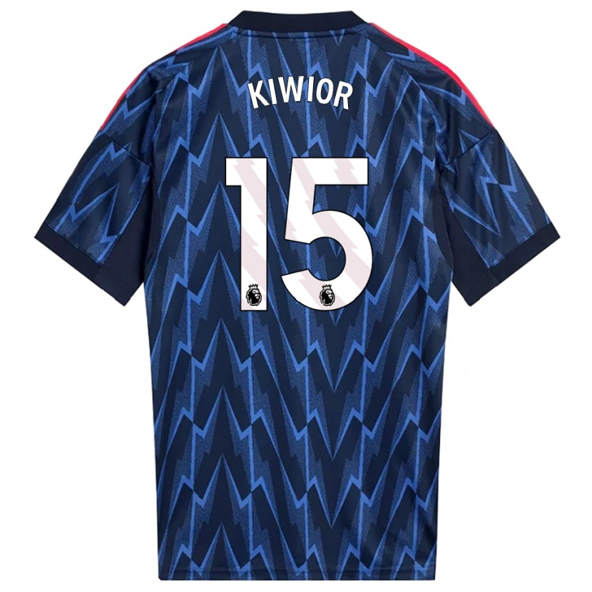 Danxen Herren Jakub Kiwior #15 Marine Rot Auswärtstrikot Trikot 2025/26 T-Shirt Österreich