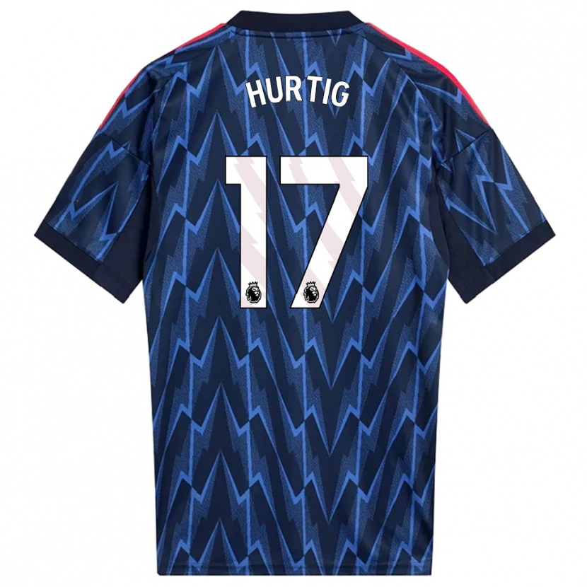 Danxen Herren Lina Hurtig #17 Marine Rot Auswärtstrikot Trikot 2025/26 T-Shirt Österreich