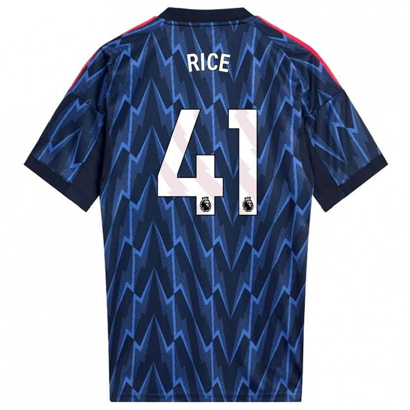 Danxen Herren Declan Rice #41 Marine Rot Auswärtstrikot Trikot 2025/26 T-Shirt Österreich