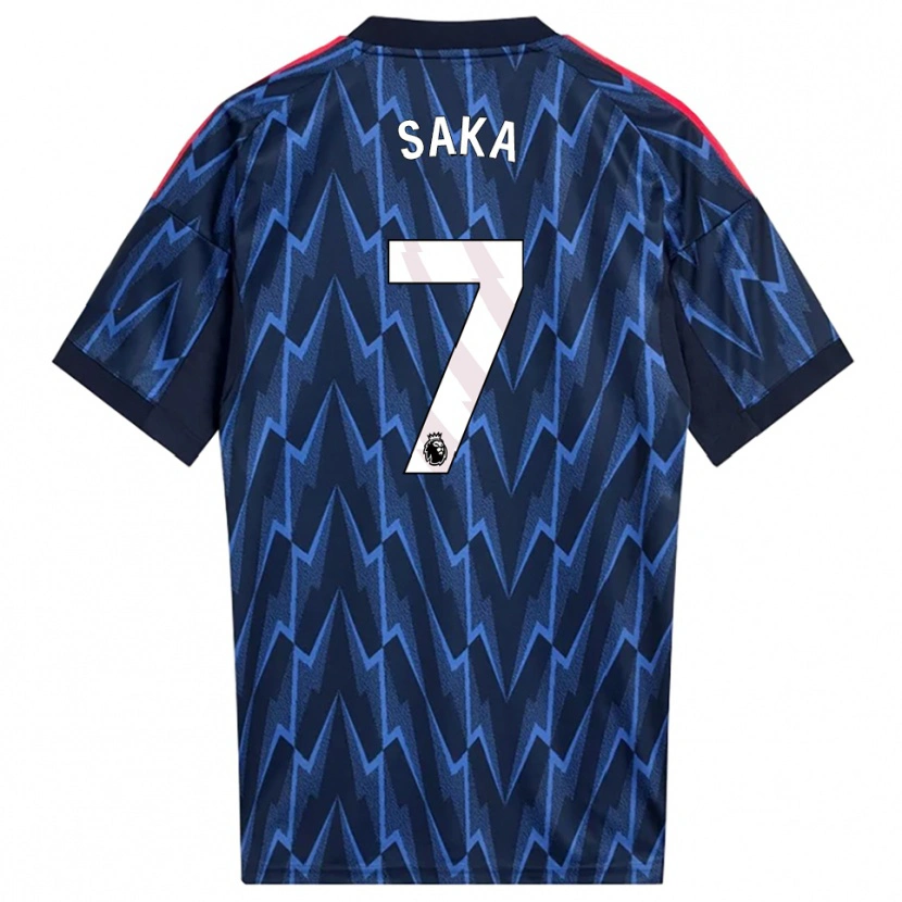 Danxen Herren Bukayo Saka #7 Marine Rot Auswärtstrikot Trikot 2025/26 T-Shirt Österreich