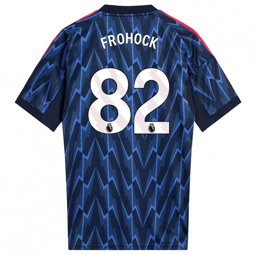 Danxen Herren Marley Frohock #82 Marine Rot Auswärtstrikot Trikot 2025/26 T-Shirt Österreich