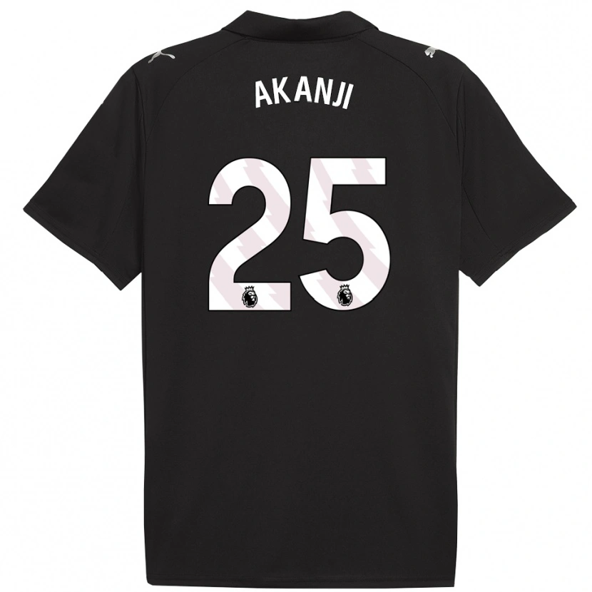 Danxen Herren Manuel Akanji #25 Schwarz Weiß Auswärtstrikot Trikot 2025/26 T-Shirt Österreich