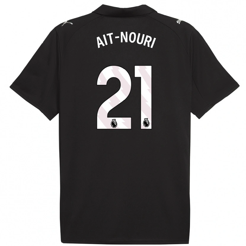 Danxen Herren Rayan Aït-Nouri #21 Schwarz Weiß Auswärtstrikot Trikot 2025/26 T-Shirt Österreich