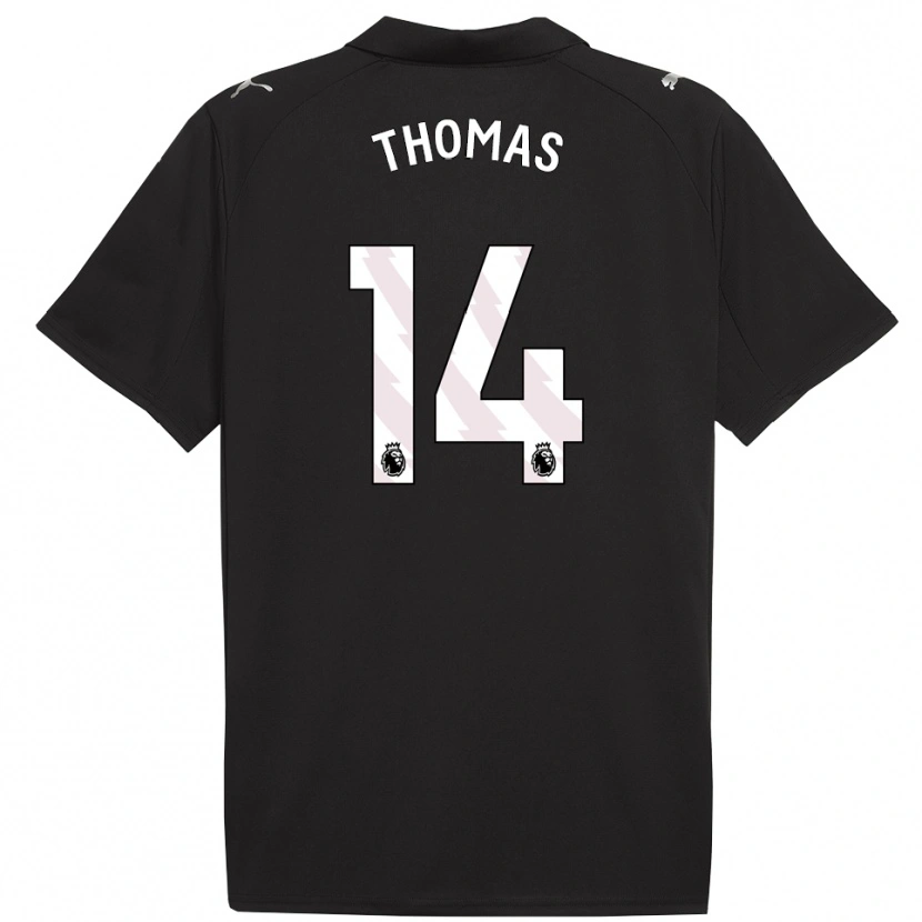Danxen Herren Rhys Thomas #14 Schwarz Weiß Auswärtstrikot Trikot 2025/26 T-Shirt Österreich