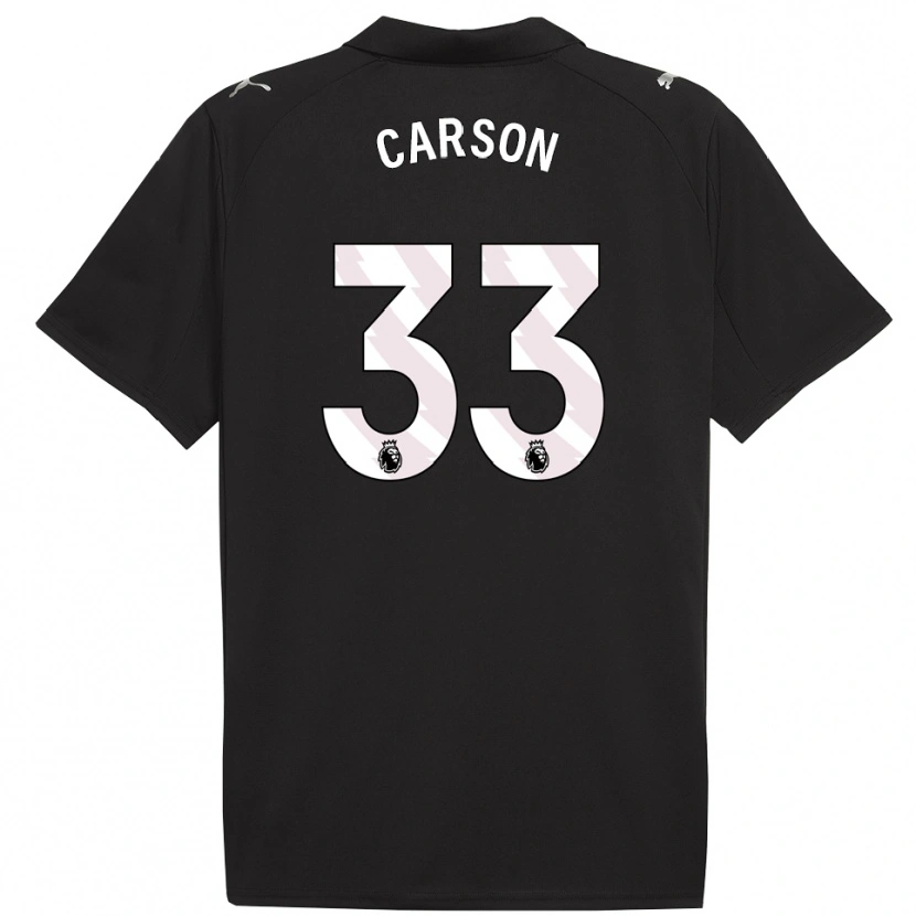 Danxen Herren Scott Carson #33 Schwarz Weiß Auswärtstrikot Trikot 2025/26 T-Shirt Österreich
