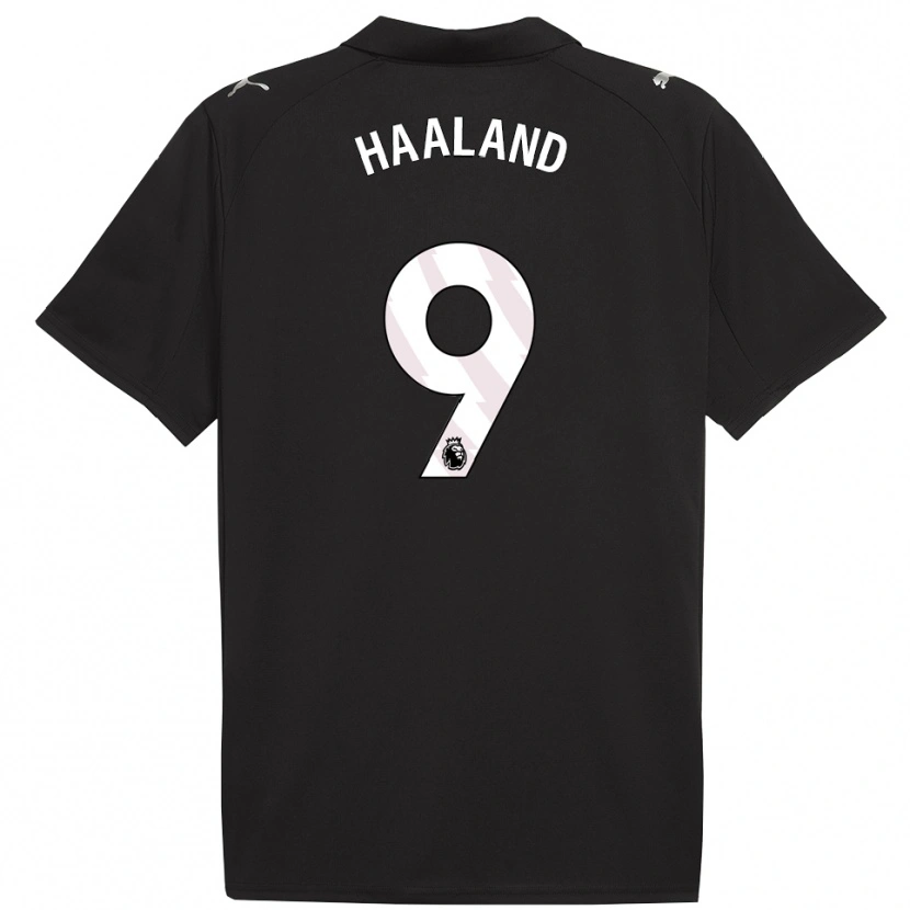 Danxen Herren Erling Haaland #9 Schwarz Weiß Auswärtstrikot Trikot 2025/26 T-Shirt Österreich