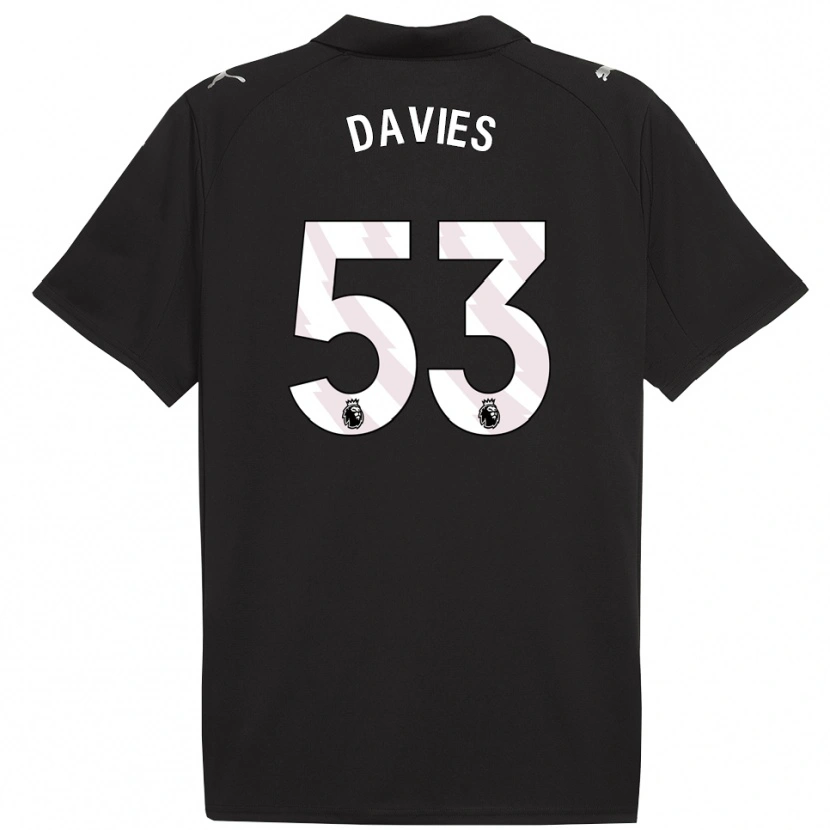 Danxen Herren Mayzee Davies #53 Schwarz Weiß Auswärtstrikot Trikot 2025/26 T-Shirt Österreich