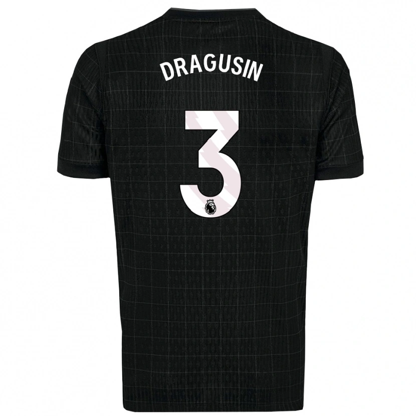 Danxen Herren Radu Drăgușin #3 Schwarz Grau Auswärtstrikot Trikot 2025/26 T-Shirt Österreich