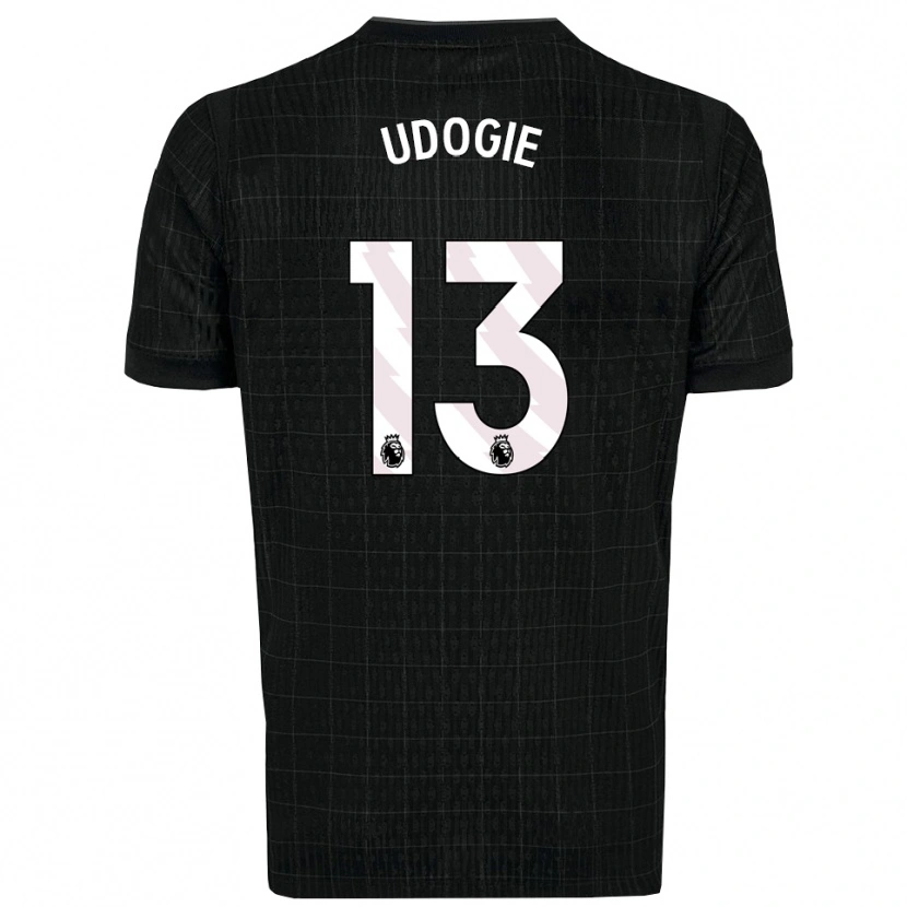 Danxen Herren Destiny Udogie #13 Schwarz Grau Auswärtstrikot Trikot 2025/26 T-Shirt Österreich
