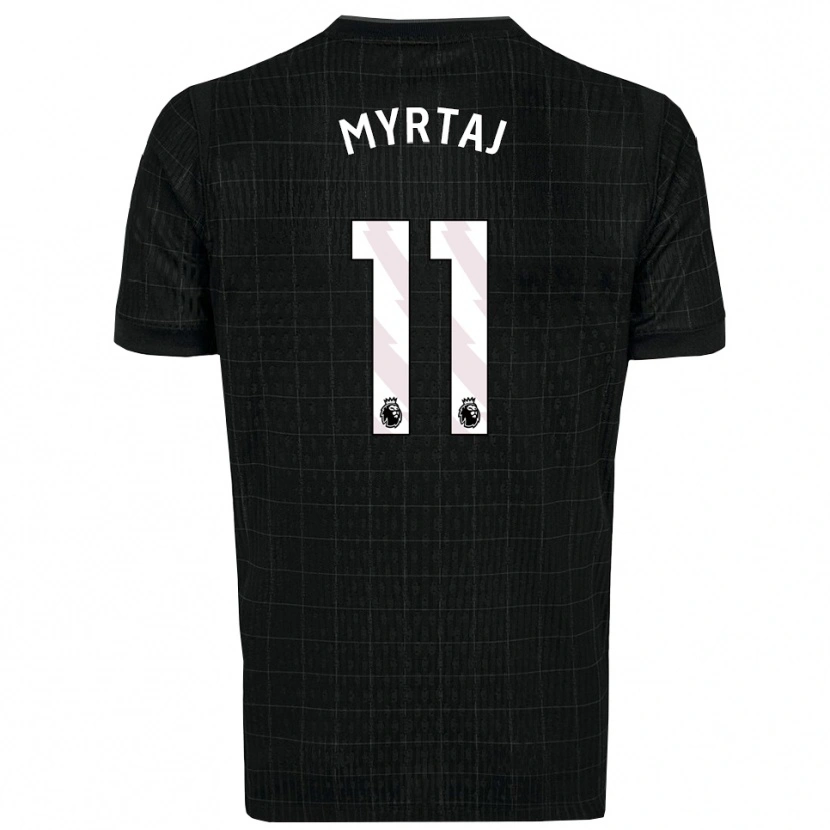 Danxen Herren Leon Myrtaj #11 Schwarz Grau Auswärtstrikot Trikot 2025/26 T-Shirt Österreich
