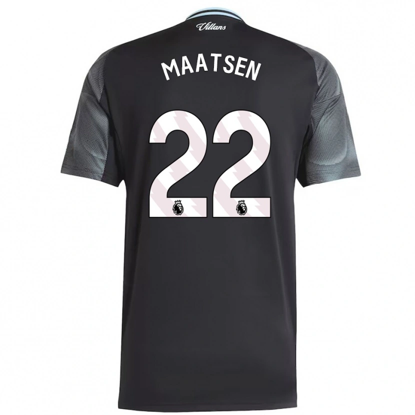 Danxen Herren Ian Maatsen #22 Schwarz Himmelblau Auswärtstrikot Trikot 2025/26 T-Shirt Österreich