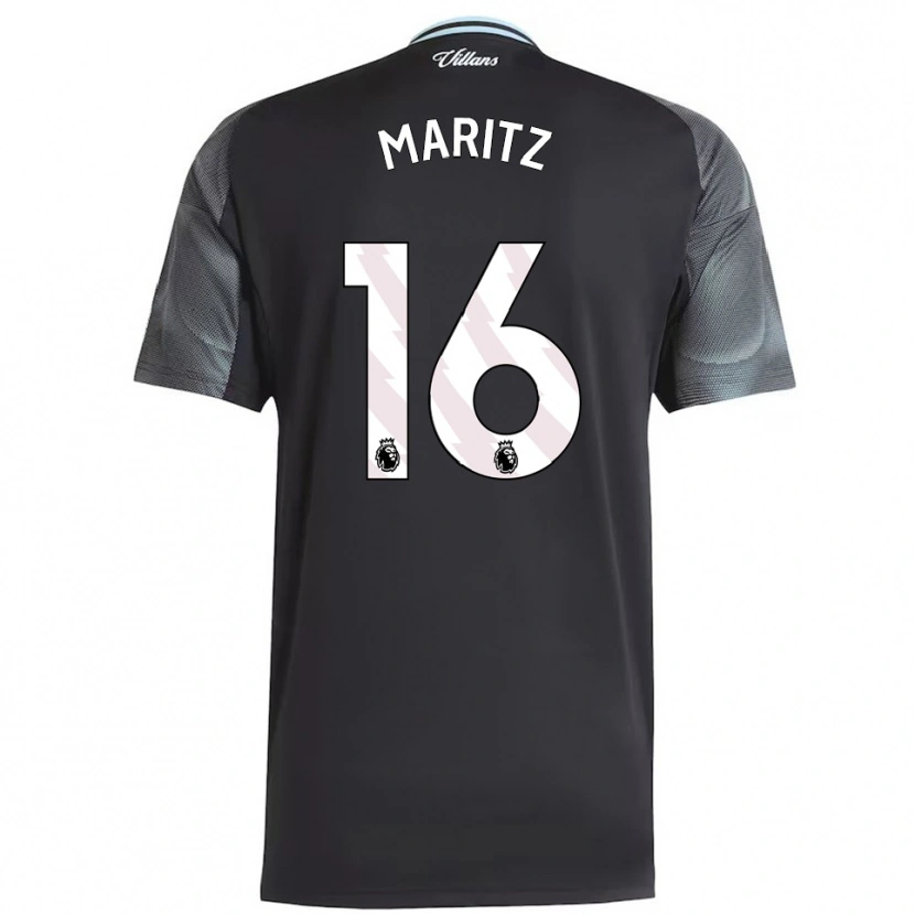 Danxen Herren Noelle Maritz #16 Schwarz Himmelblau Auswärtstrikot Trikot 2025/26 T-Shirt Österreich