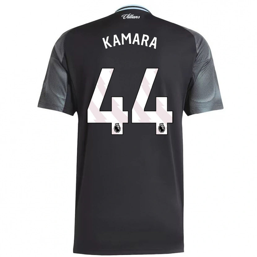 Danxen Herren Boubacar Kamara #44 Schwarz Himmelblau Auswärtstrikot Trikot 2025/26 T-Shirt Österreich