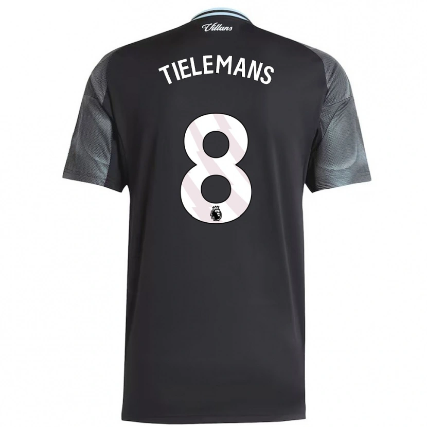 Danxen Herren Youri Tielemans #8 Schwarz Himmelblau Auswärtstrikot Trikot 2025/26 T-Shirt Österreich