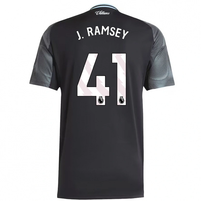 Danxen Herren Jacob Ramsey #41 Schwarz Himmelblau Auswärtstrikot Trikot 2025/26 T-Shirt Österreich