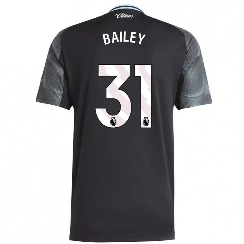 Danxen Herren Leon Bailey #31 Schwarz Himmelblau Auswärtstrikot Trikot 2025/26 T-Shirt Österreich