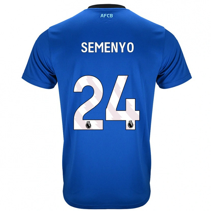 Danxen Herren Antoine Semenyo #24 Blau Schwarz Auswärtstrikot Trikot 2025/26 T-Shirt Österreich