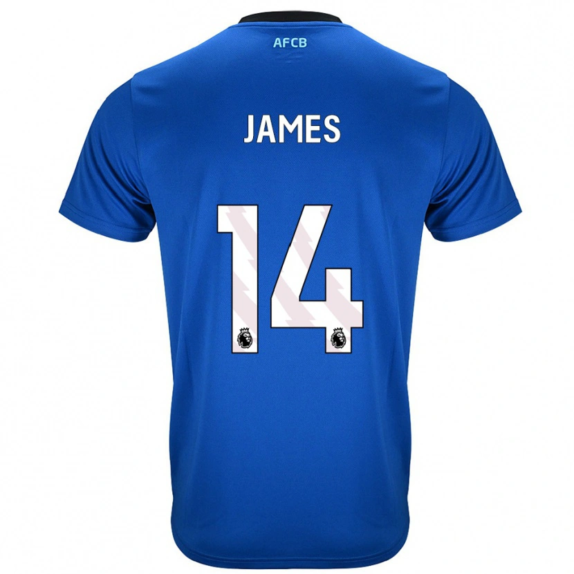 Danxen Herren Katie James #14 Blau Schwarz Auswärtstrikot Trikot 2025/26 T-Shirt Österreich