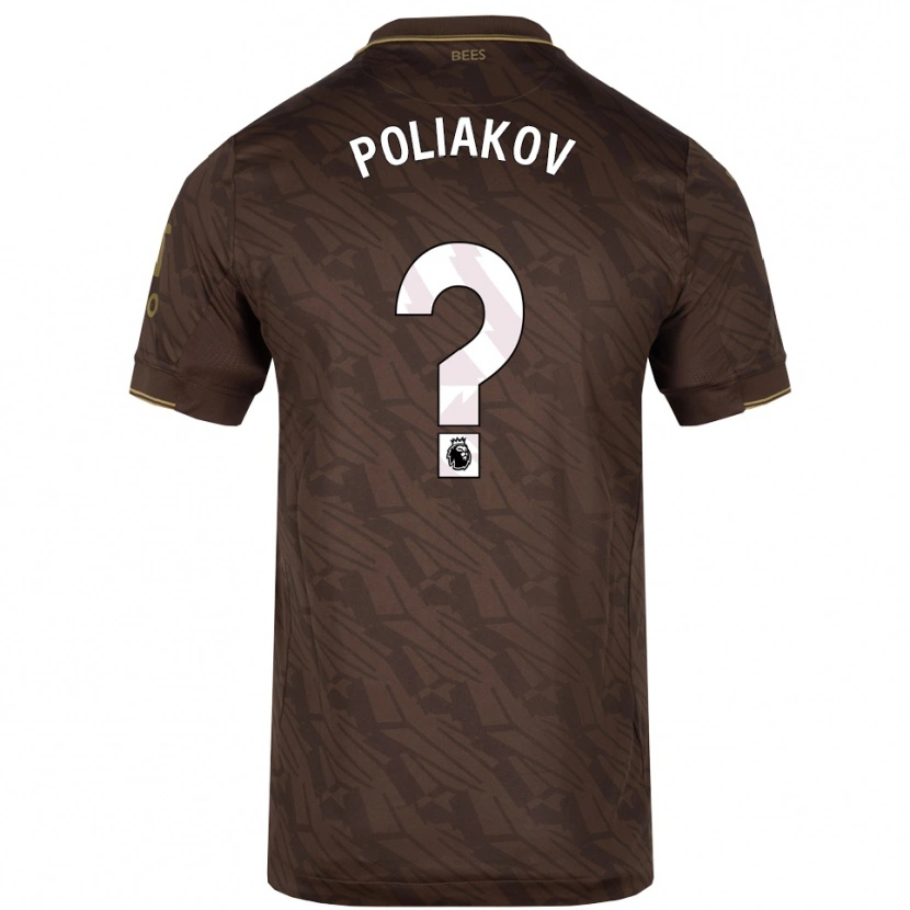 Danxen Herren Adam Poliakov #0 Braun Gold Auswärtstrikot Trikot 2025/26 T-Shirt Österreich