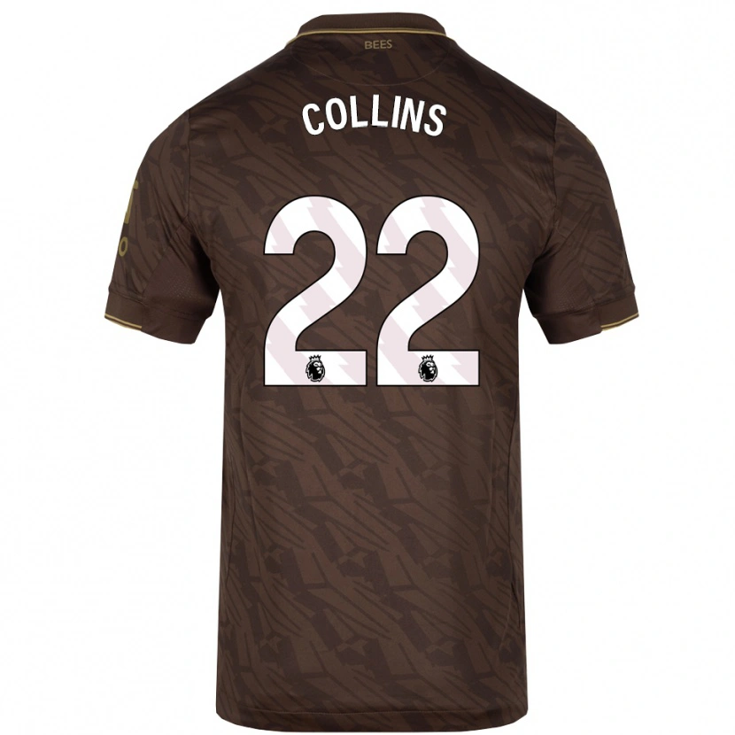 Danxen Herren Nathan Collins #22 Braun Gold Auswärtstrikot Trikot 2025/26 T-Shirt Österreich