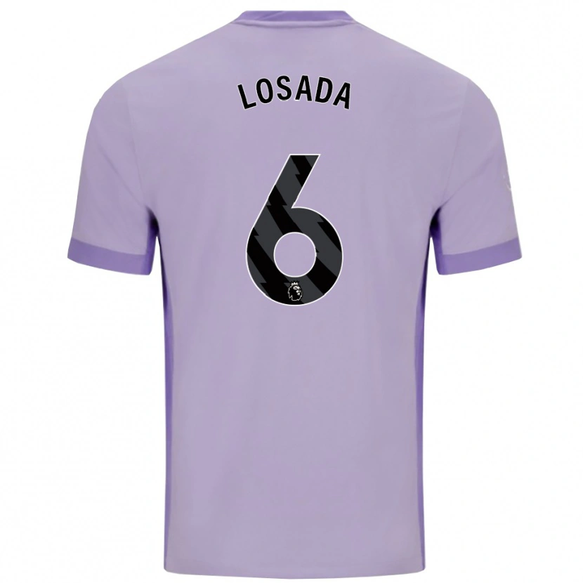 Danxen Herren Vicky Losada #6 Taro Lila Weiß Auswärtstrikot Trikot 2025/26 T-Shirt Österreich