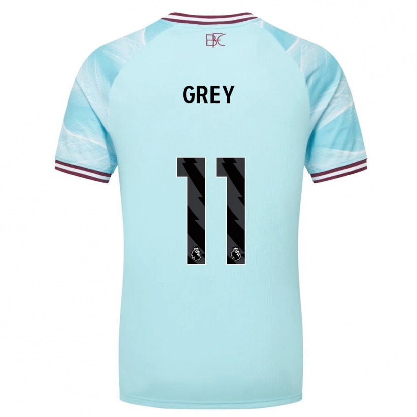 Danxen Herren Anna Grey #11 Himmelblau Burgunderrot Auswärtstrikot Trikot 2025/26 T-Shirt Österreich