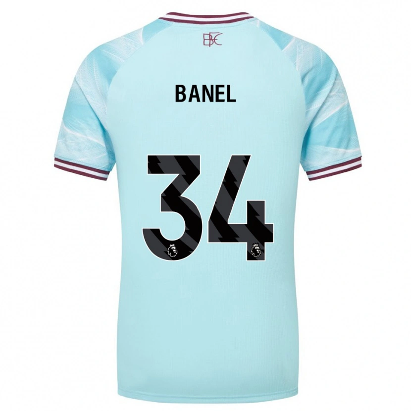 Danxen Herren Jaydon Banel #34 Himmelblau Burgunderrot Auswärtstrikot Trikot 2025/26 T-Shirt Österreich