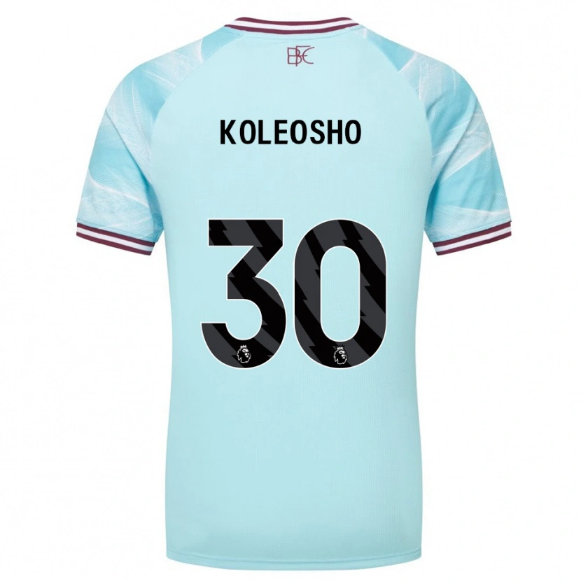 Danxen Herren Luca Koleosho #30 Himmelblau Burgunderrot Auswärtstrikot Trikot 2025/26 T-Shirt Österreich