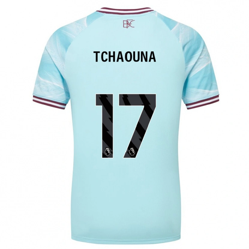 Danxen Herren Loum Tchaouna #17 Himmelblau Burgunderrot Auswärtstrikot Trikot 2025/26 T-Shirt Österreich