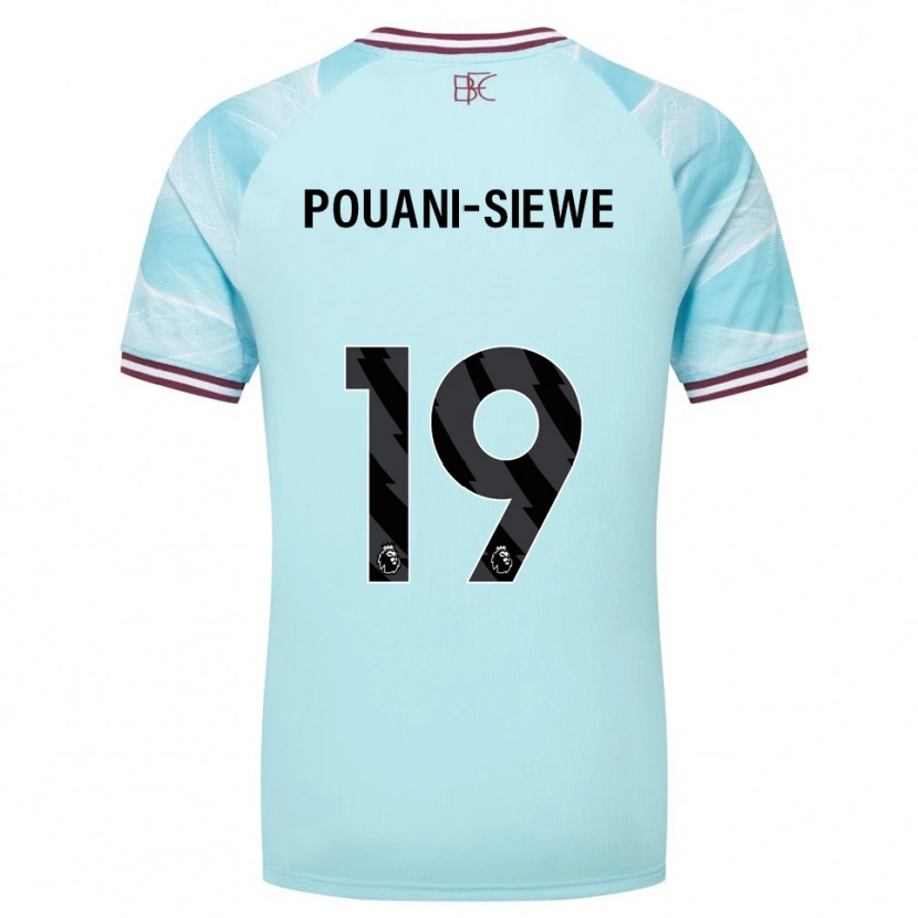 Danxen Herren Brandon Pouani #19 Himmelblau Burgunderrot Auswärtstrikot Trikot 2025/26 T-Shirt Österreich