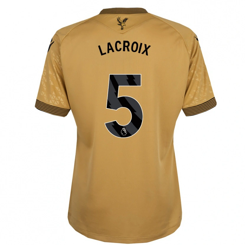Danxen Herren Maxence Lacroix #5 Gold Schwarz Auswärtstrikot Trikot 2025/26 T-Shirt Österreich