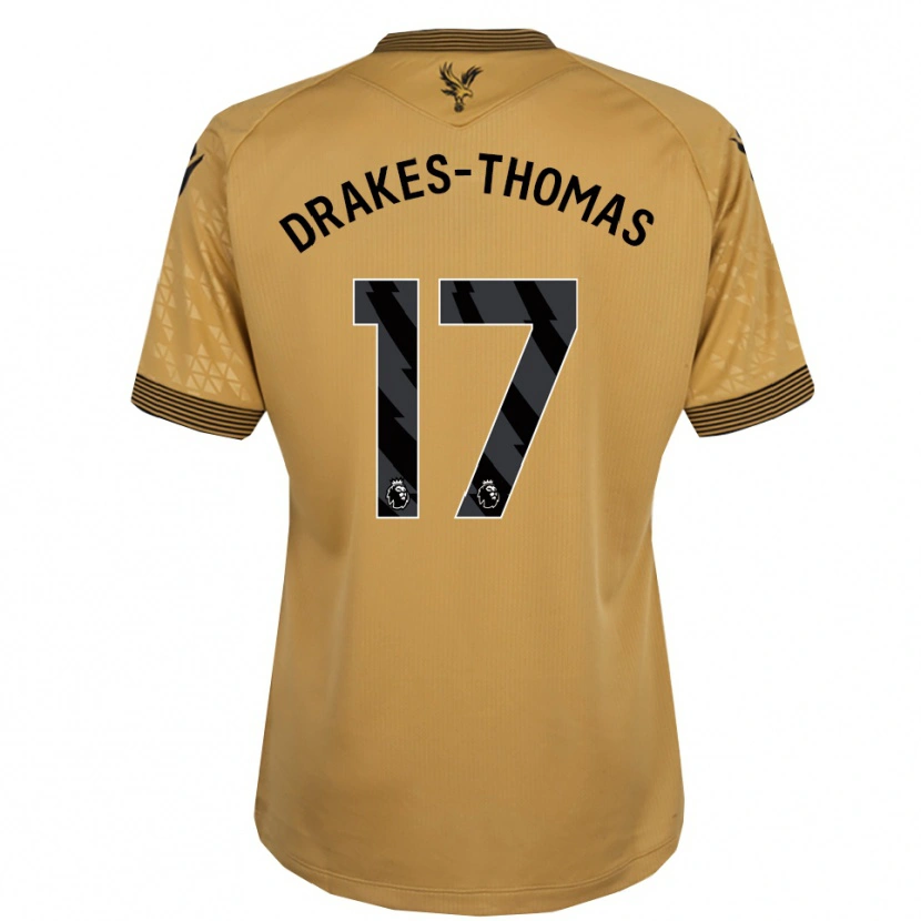Danxen Herren Joél Drakes-Thomas #17 Gold Schwarz Auswärtstrikot Trikot 2025/26 T-Shirt Österreich