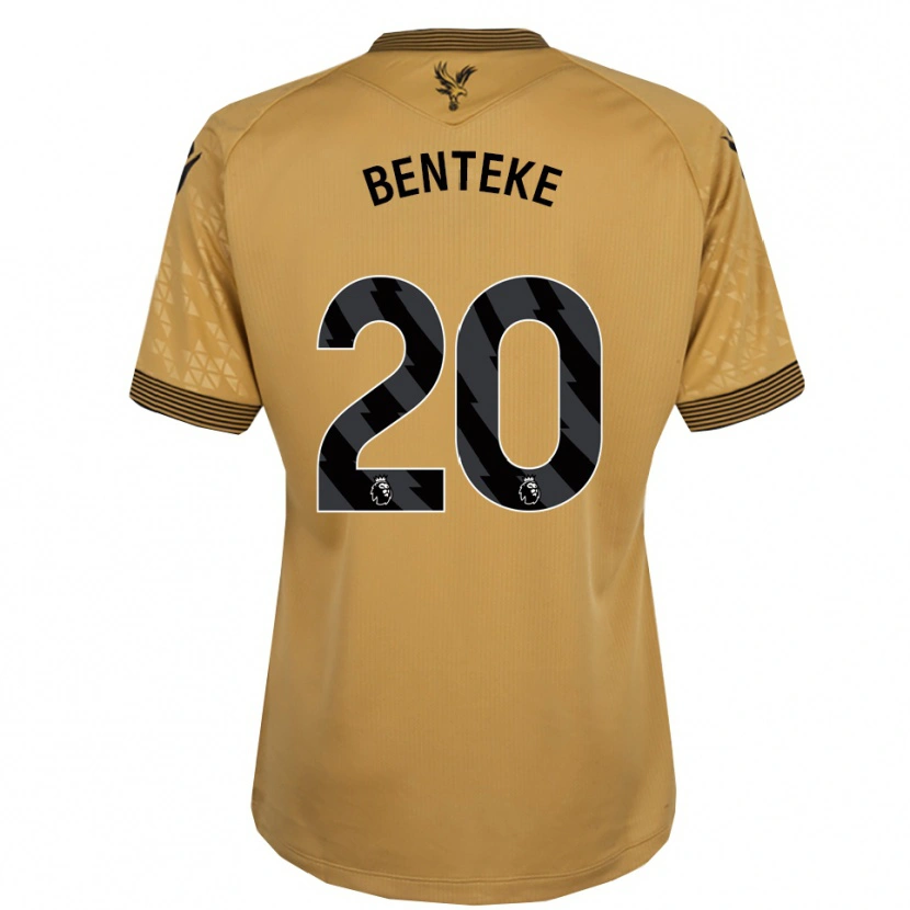 Danxen Herren Christian Benteke #20 Gold Schwarz Auswärtstrikot Trikot 2025/26 T-Shirt Österreich