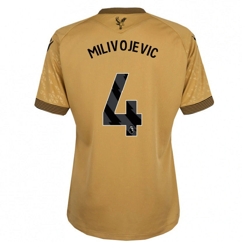 Danxen Herren Luka Milivojevic #4 Gold Schwarz Auswärtstrikot Trikot 2025/26 T-Shirt Österreich