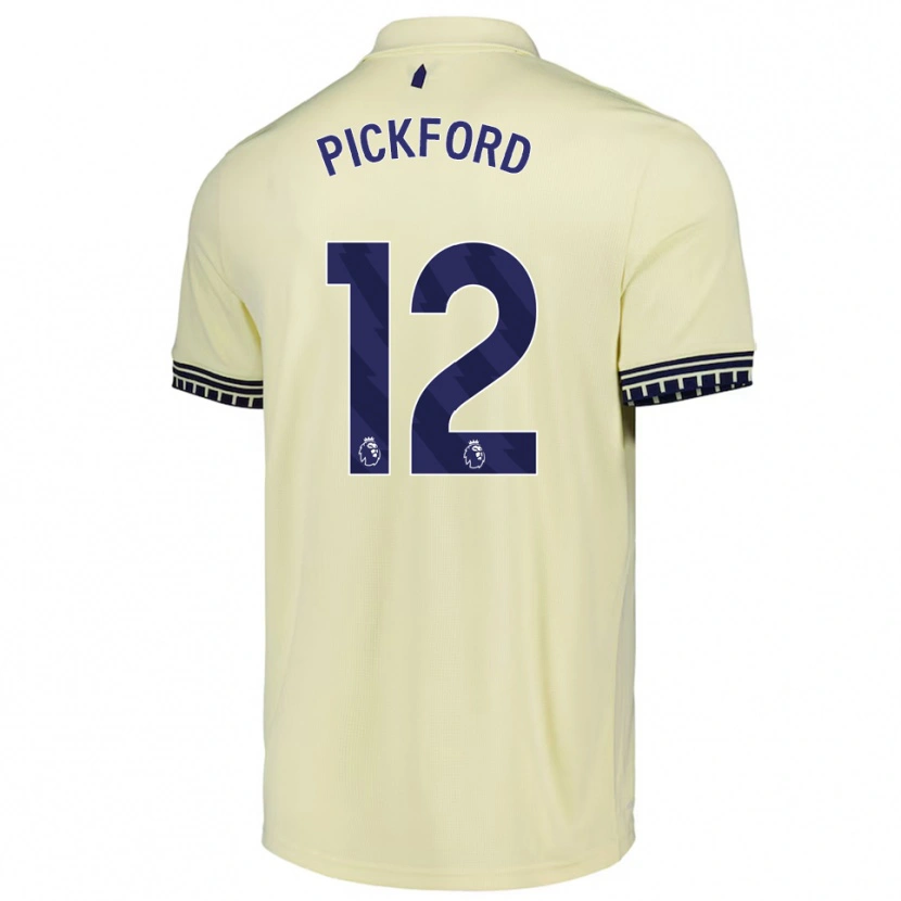 Danxen Herren Jordan Pickford #12 Creme Weiß Schwarz Auswärtstrikot Trikot 2025/26 T-Shirt Österreich