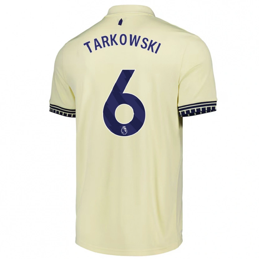 Danxen Herren James Tarkowski #6 Creme Weiß Schwarz Auswärtstrikot Trikot 2025/26 T-Shirt Österreich
