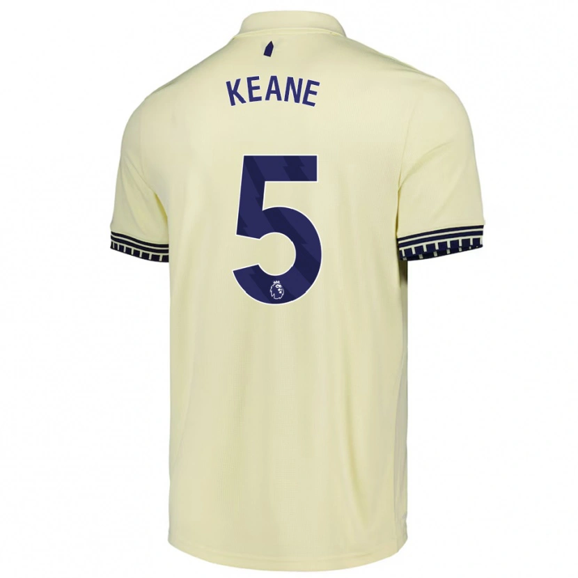 Danxen Herren Michael Keane #5 Creme Weiß Schwarz Auswärtstrikot Trikot 2025/26 T-Shirt Österreich