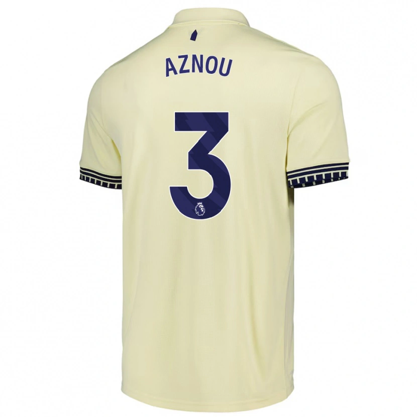 Danxen Herren Adam Aznou #3 Creme Weiß Schwarz Auswärtstrikot Trikot 2025/26 T-Shirt Österreich