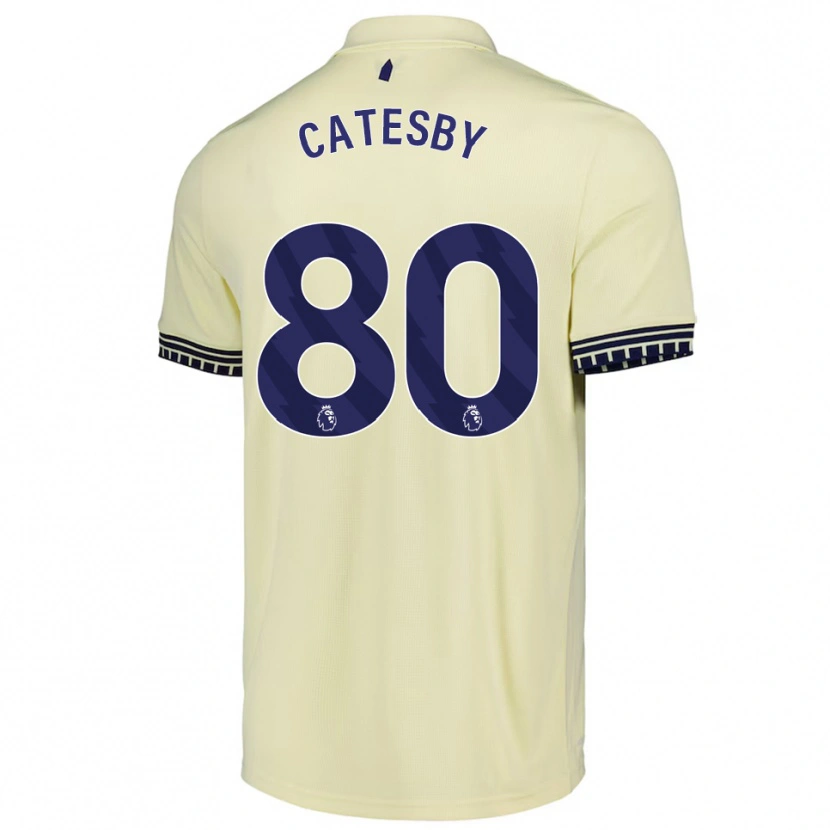 Danxen Herren Joel Catesby #80 Creme Weiß Schwarz Auswärtstrikot Trikot 2025/26 T-Shirt Österreich